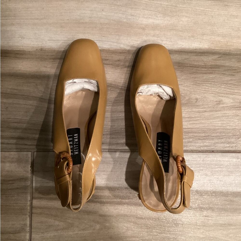 Stuart Weizmann Vintage Tan High Heels in Size 7.5. Preloved.